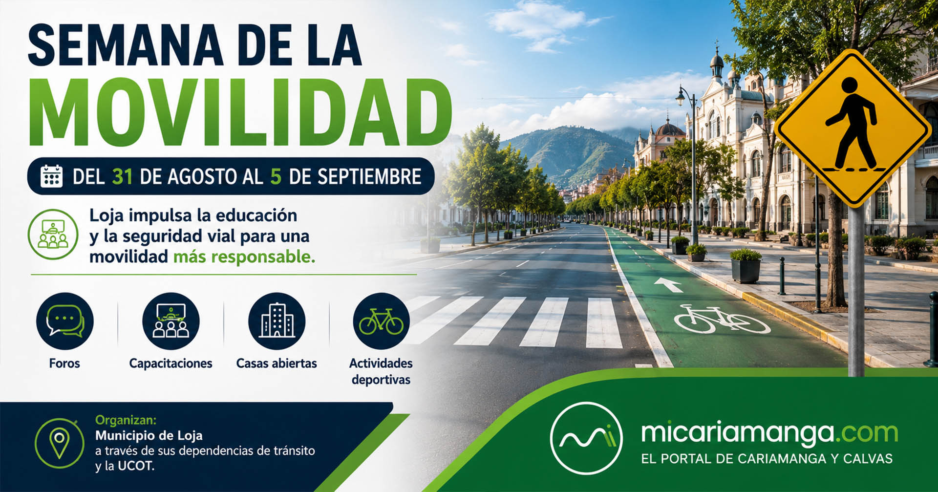 Semana de la Movilidad y actividades de seguridad vial en Loja