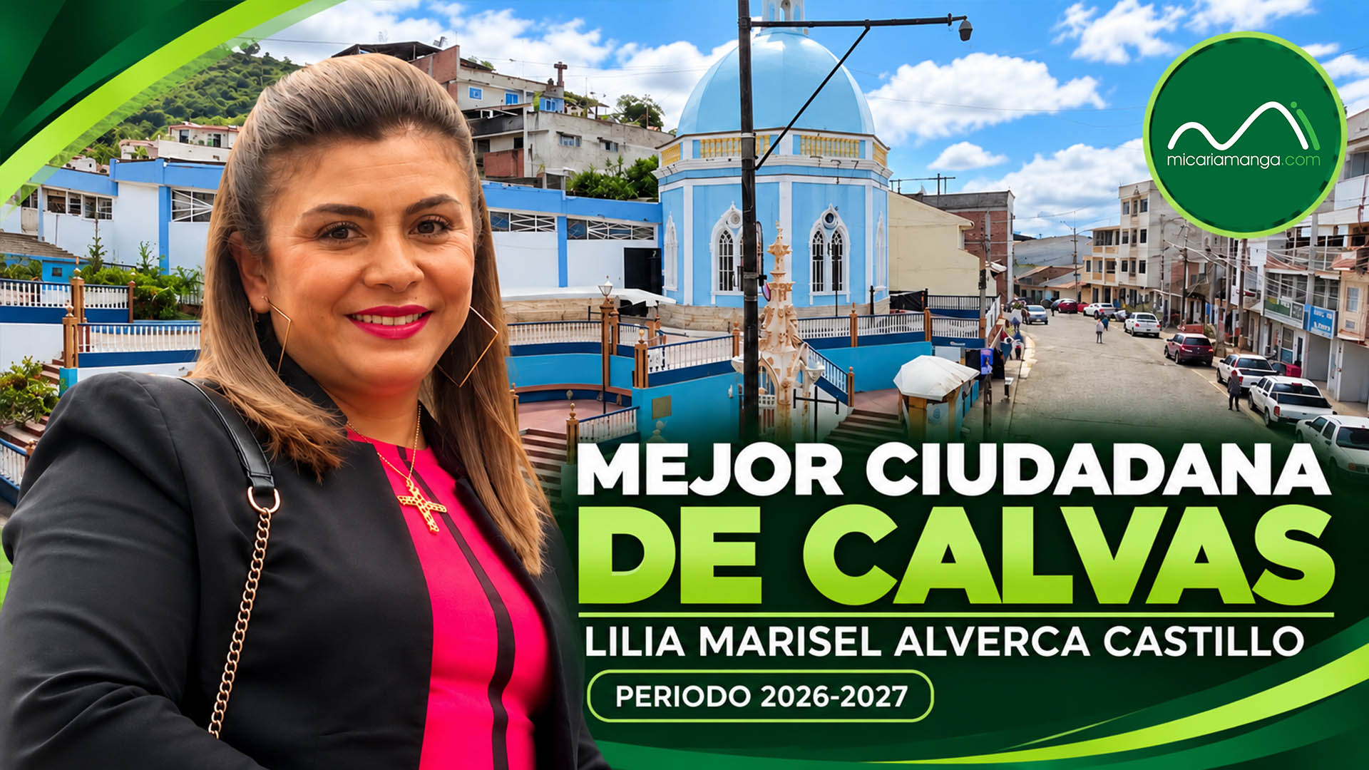 Lilia Marisel Alverca Castillo, designada Mejor Ciudadana del cantón Calvas para el periodo 2027